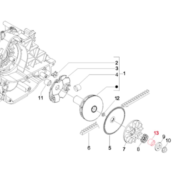 Image of Distanzring Variomatik Ø 26x20x3,0 mm, PIAGGIO für APRILIA/DERBI/GILERA/PIAGGIO 50ccm 2T/4T AC/LC