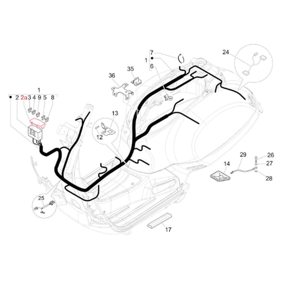 Image of Deckel PIAGGIO, Sicherungskasten für Vespa Primavera/Sprint/GTS/GTS Super 50-300ccm ('14-)