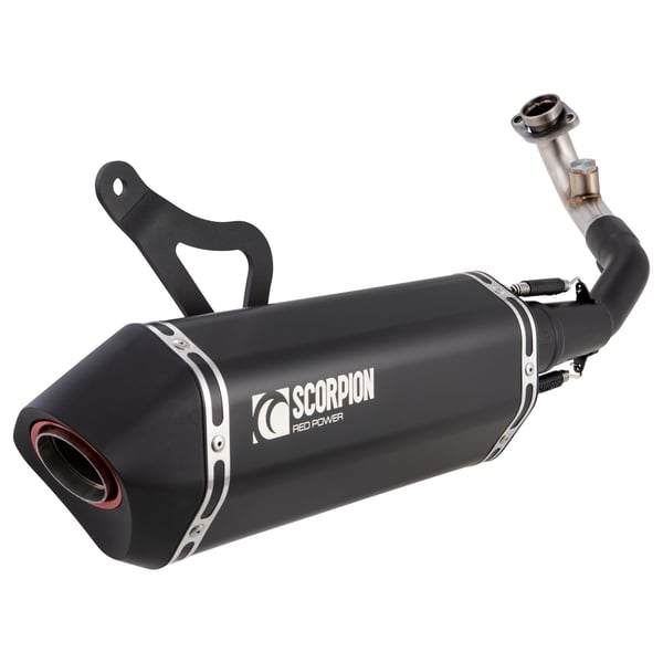 Image of Rennauspuff SCORPION "Red Power" Black Edition für Vespa GTS/GTS Super/GTV/GT 60 125-300ccm (-'16)