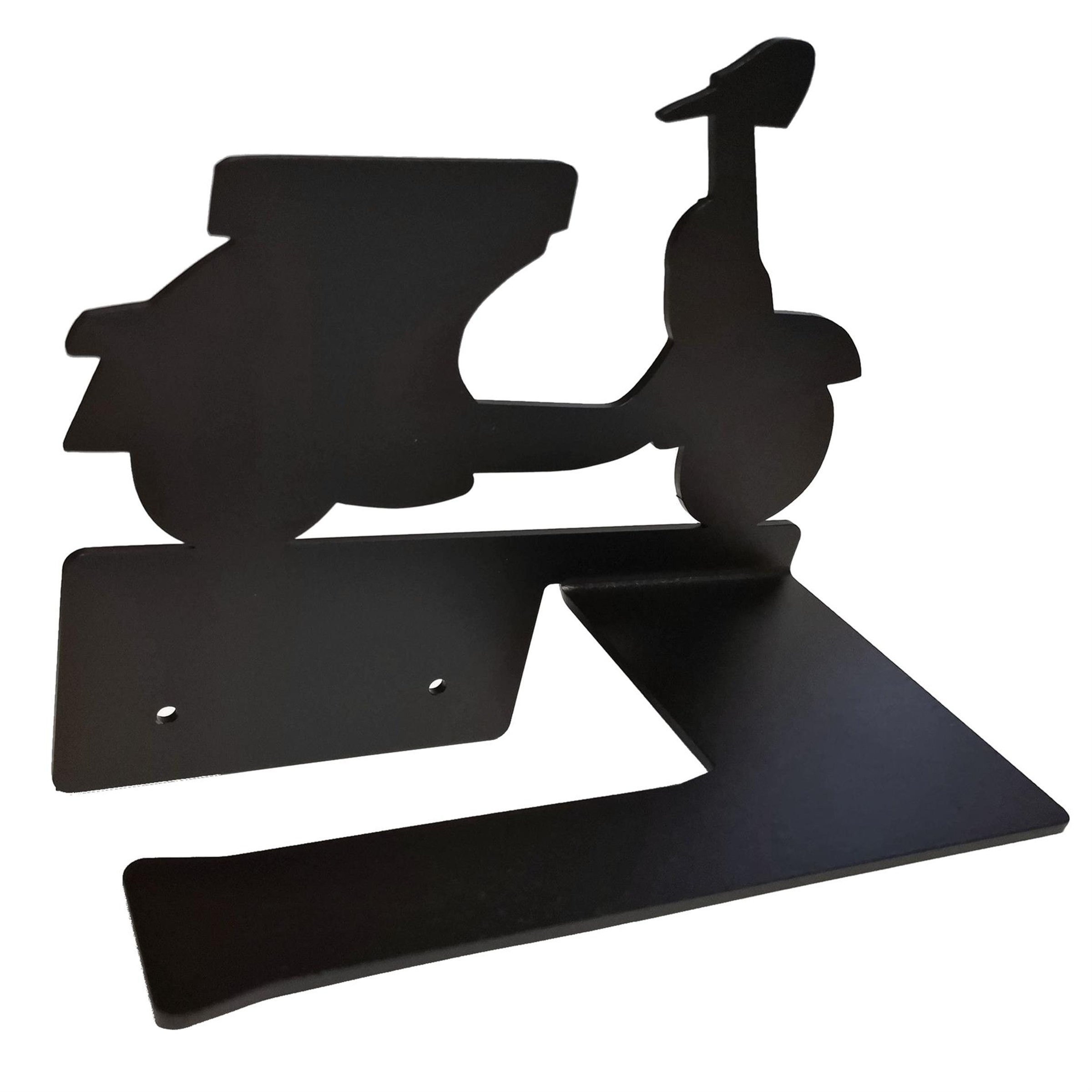 Image of Toilettenpapierhalter MRP mit Motiv Vespa Motorroller schwarz pulverbeschichtet
