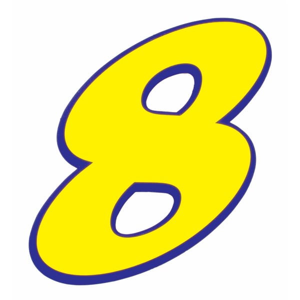 Image of Aufkleber mit Motiv Startnummer "1"