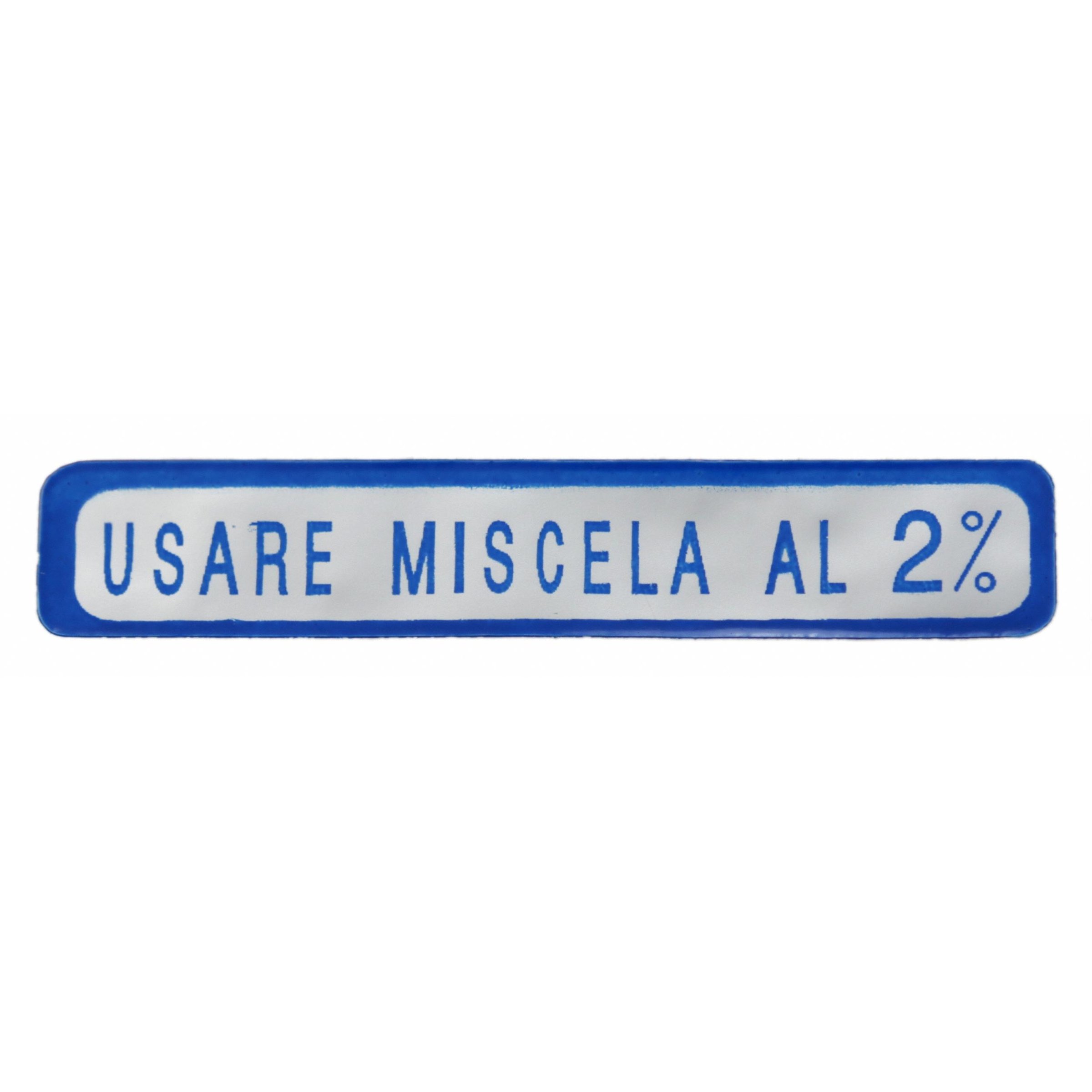 Image of Aufkleber mit Motiv Usare Miscela al 2% für Vespa 50-125/PV/ET3/ 125 VNB-TS/150 VBA-Super/Rally/PX/PE für Vespa 50-125/PV/ET3/ 125 VNB-TS/150 VBA-Super/Rally/PX/PE