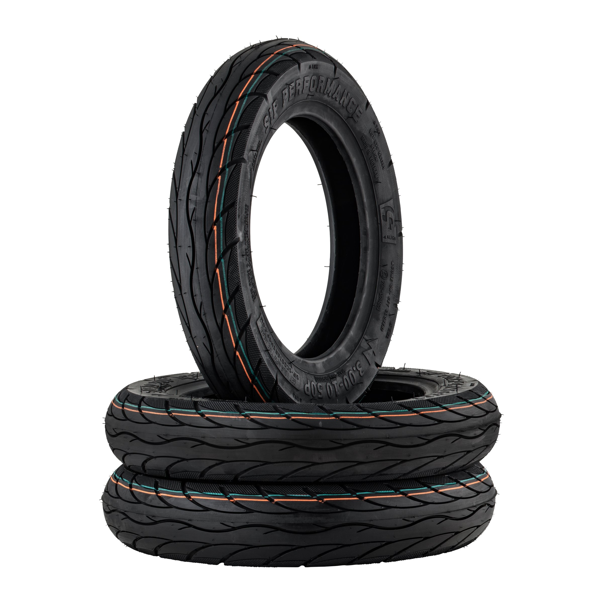 Image of Reifen Kit SIP Performance 3.00-10 50P TL/TT M/C reinforced vorne oder hinten vorne oder hinten