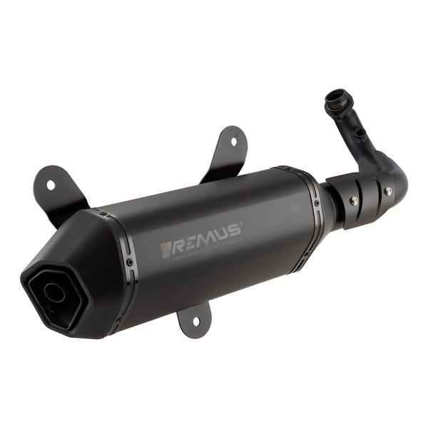 Image of Rennauspuff REMUS "NOTTE" Black Edition für Vespa GTS/GTS Super/GTV 300ccm HPE (`20-)