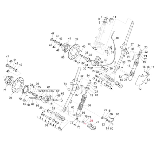 Image of Schraube ABS Sensor M5x16 mm, Linsenkopf Torx, PIAGGIO für Vespa GTS/GTS Super/GTV/946 125-300ccm ('14-)