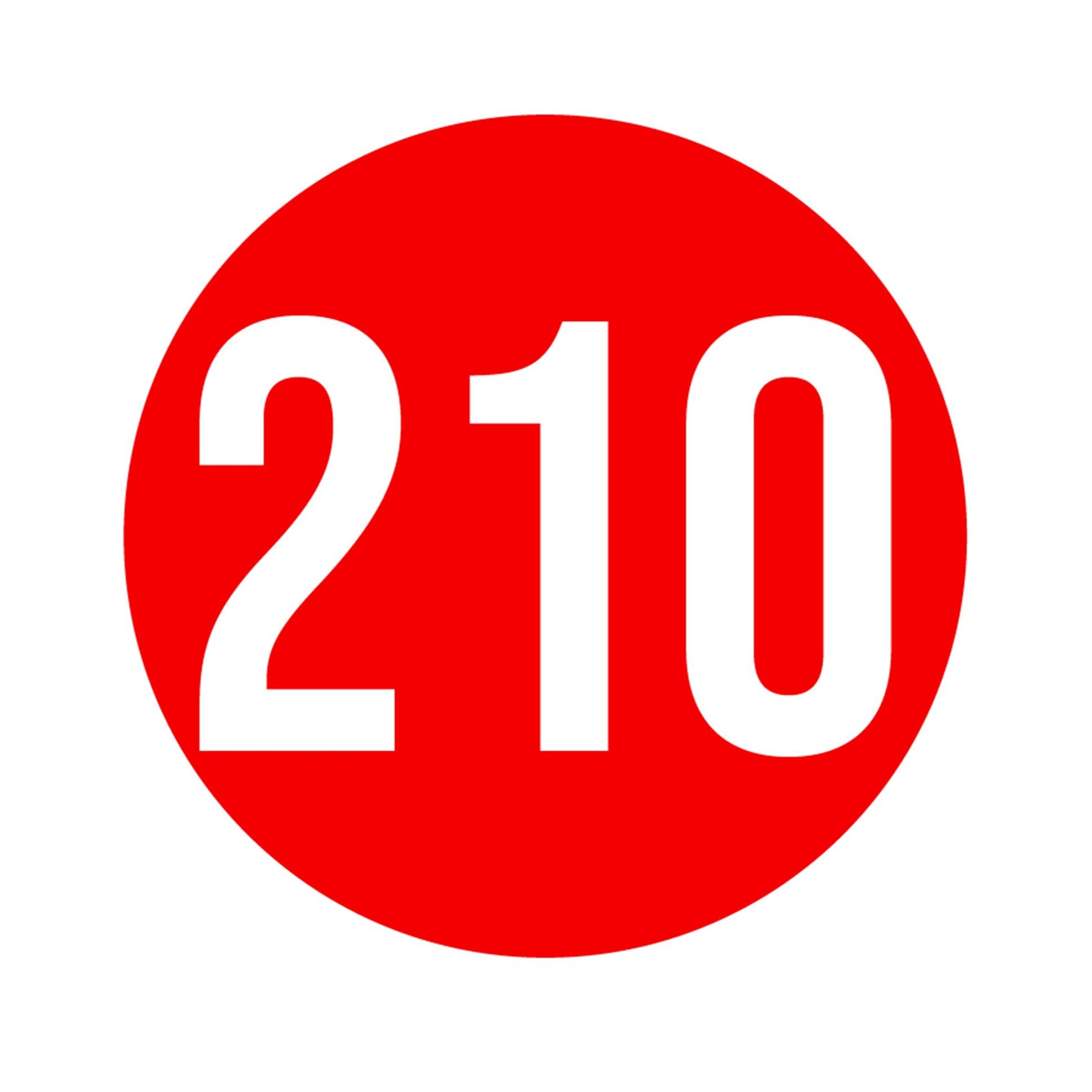 Image of Aufkleber mit Motiv Tempo 210