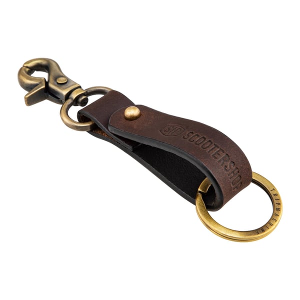 Image of Schlüsselanhänger SIP Tape Logo antikgold/braun