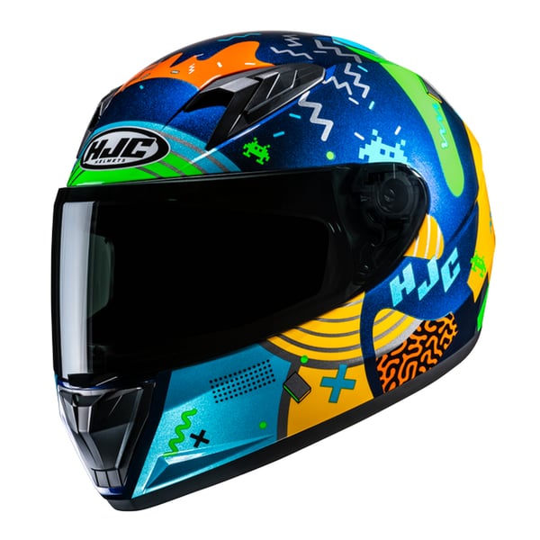 Image of Kinderhelm HJC Y10 MIKA, blau, Gr. L, 52-53 cm Integralhelm