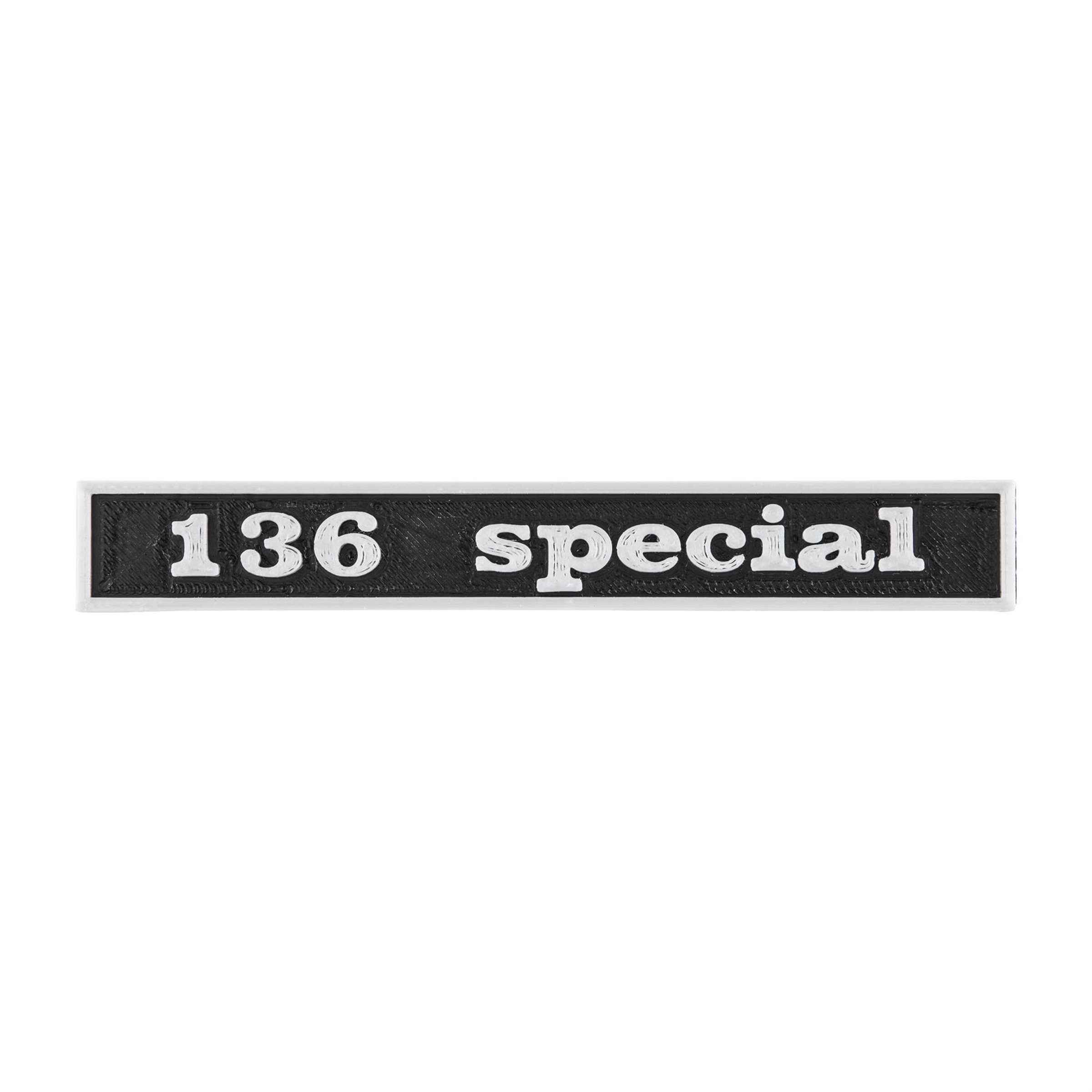 Image of Schriftzug V.TEC "136 special" Heck hinten für Vespa 50 Special , V5B1T 38640 -> V5B3T für Vespa 50 Special , V5B1T 38640 -> V5B3T