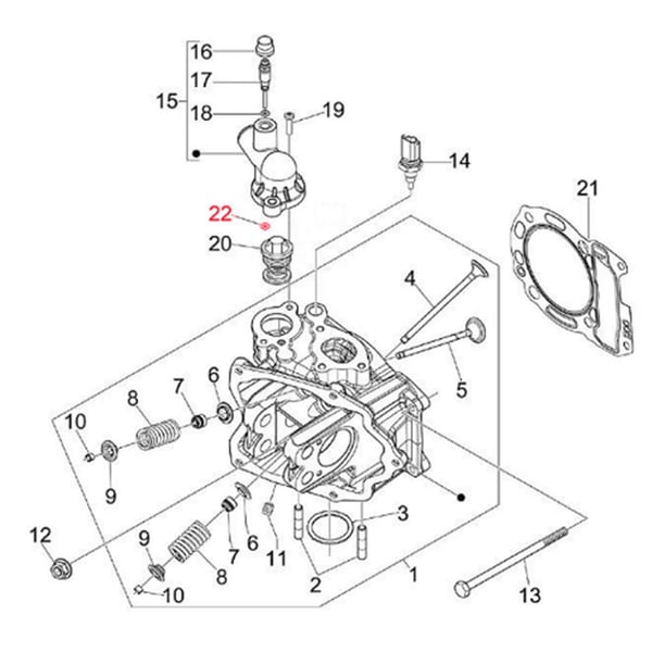 Image of O-Ring PIAGGIO, Thermostatdeckel für Vespa GTS/GTS Super/GTV/GT 60/GT/GT L 125-300ccm