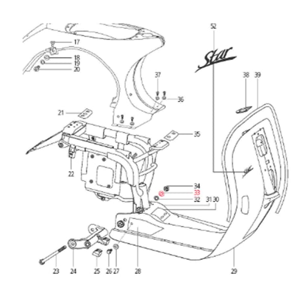 Image of Sprengring M12 mm, LML für LML Star 125-200 4T/Star Deluxe 125-150 4S/Speedy