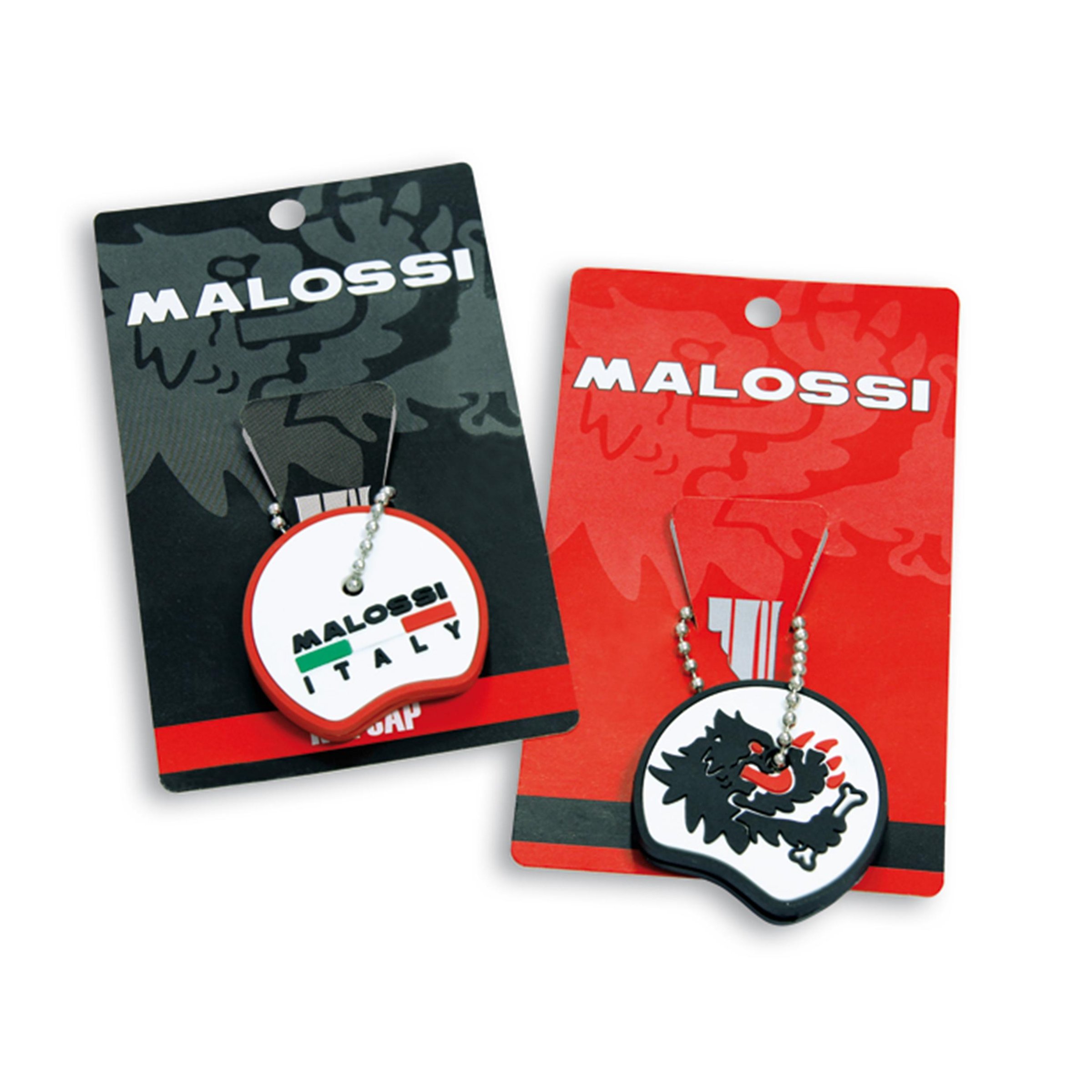 Image of Schlüsselkappen MALOSSI mit Motiv Malossi Löwe schwarz/rot