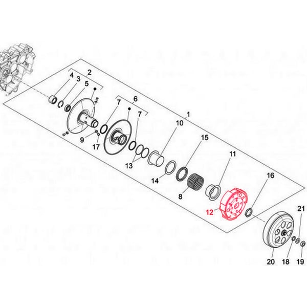 Image of Kupplung PIAGGIO Standard B016913 für Vespa Primavera 125ccm (bis 01/2014)