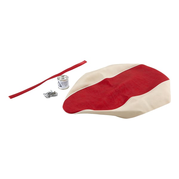 Image of Sitzbankbezug rot/beige für Denfeld Sitzbank für Vespa 150 T4
