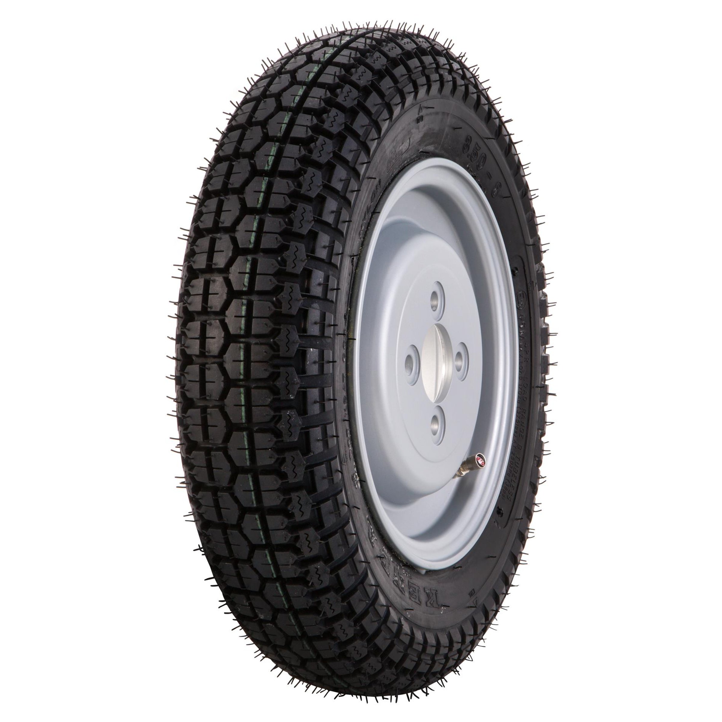 Image of Komplettrad KENDA K303 3.50-8 46M TL für Vespa 98/125 V1-30/VM/VN/VNA/VNB/150 VL/VB1/VBA/VBB für Vespa 98/125 V1-30/VM/VN/VNA/VNB/150 VL/VB1/VBA/VBB