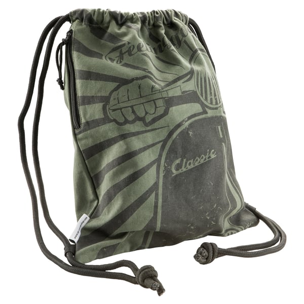 Image of Turnbeutel SIP mit Motiv "Feeling Good Vintage" olivgrün