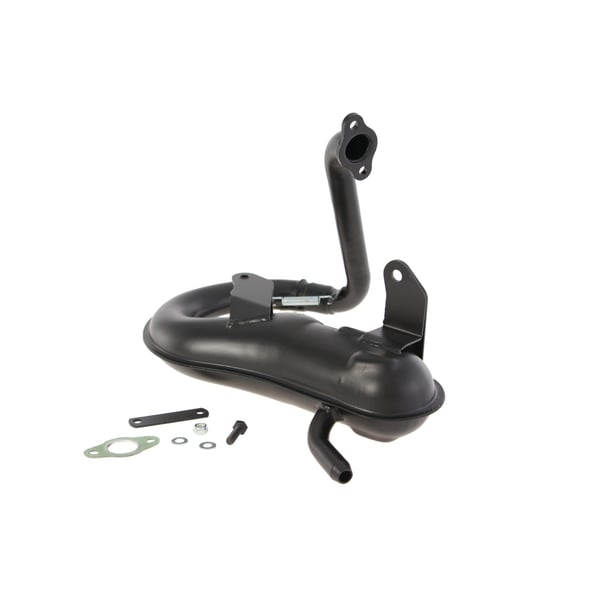 Image of Rennauspuff POLINI 200.0127, Stahl schwarz für PIAGGIO Ape