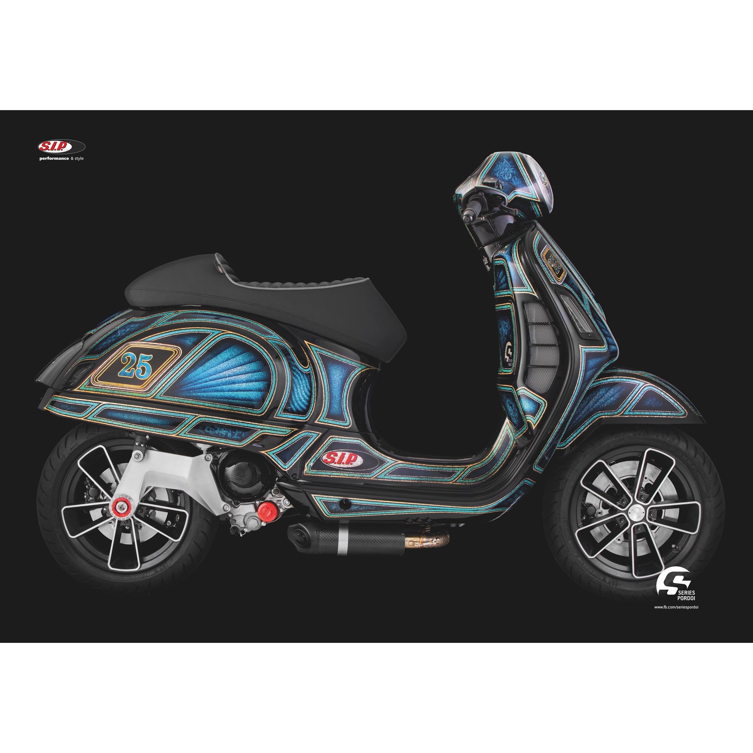 Image of Poster SIP mit Motiv "Vespa GTS Series Pordoi" Motorroller MODERN VESPA