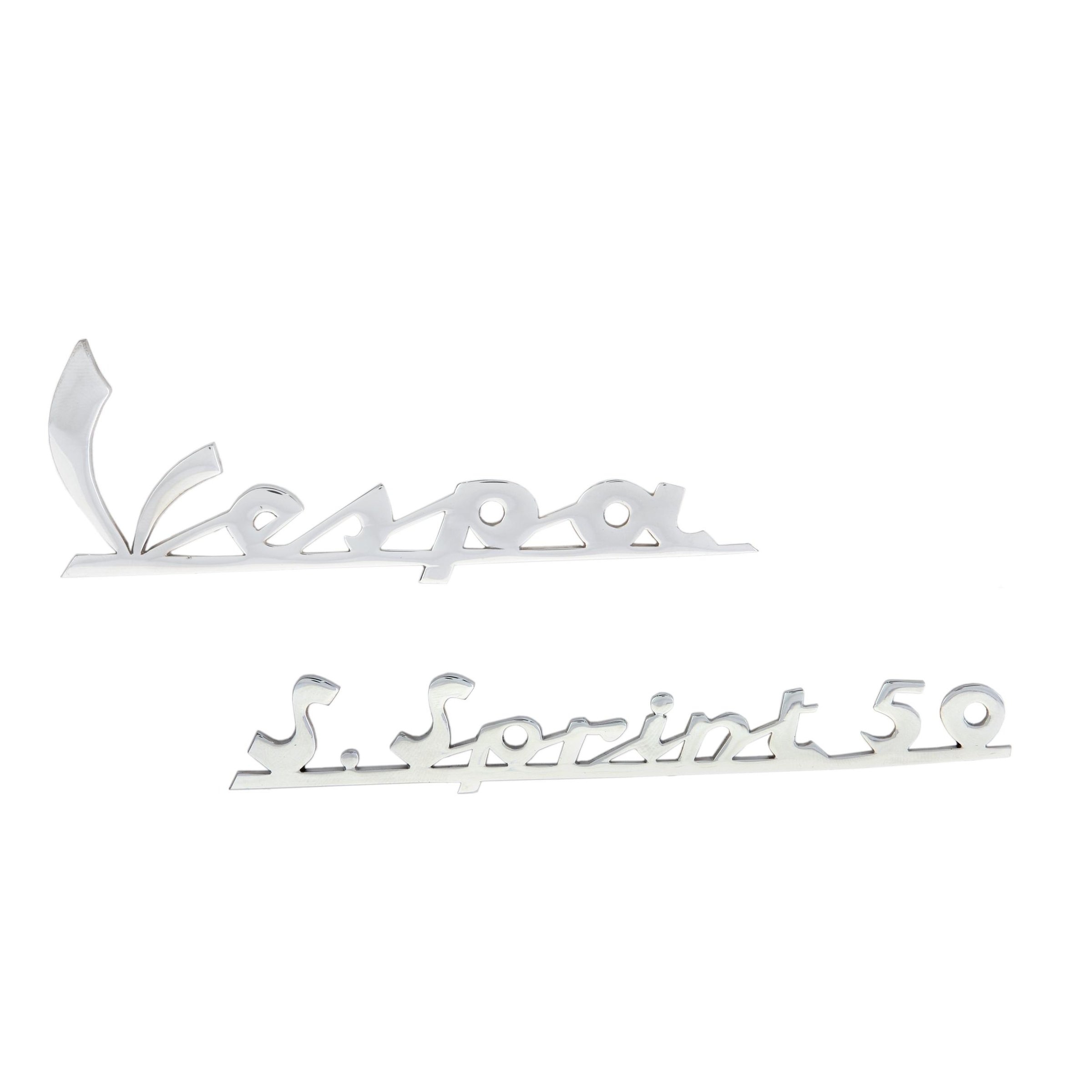 Image of Schriftzug "Vespa" + "S.Sprint 50" Beinschild/Heck vorne oder hinten für Vespa 50 SS für Vespa 50 SS