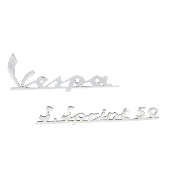 Image of Schriftzug "Vespa" + "S.Sprint 50" Beinschild/Heck vorne oder hinten für Vespa 50 SS