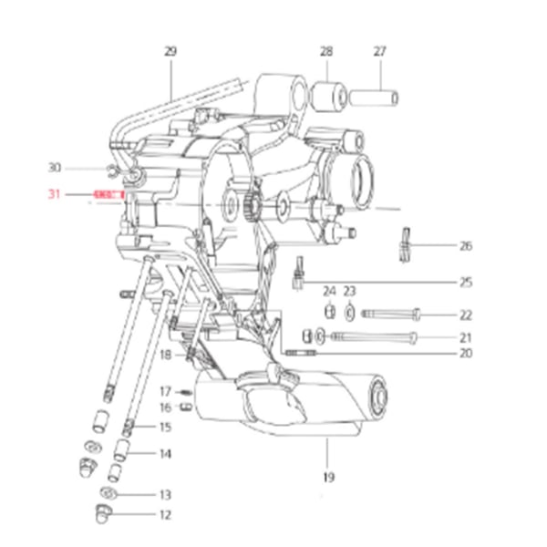 Image of Stehbolzen LML, SF504-1024 für LML Star 125-150 4T/Star Deluxe 125-150 4S/Speedy