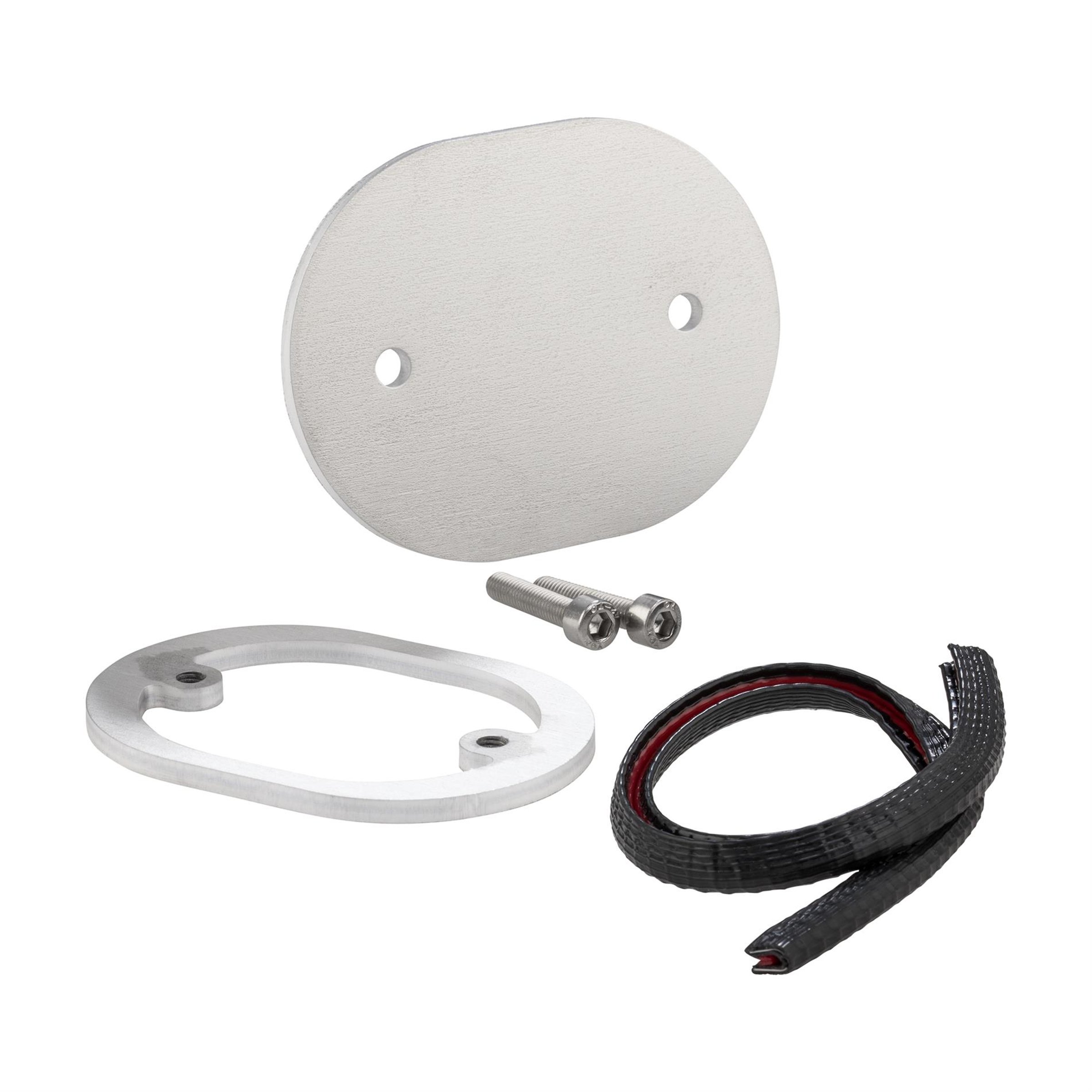 Image of Verschlussplatte MRP Ansaugloch, Rahmenöffnung für Vespa 125 VNA-TS/150 VBA-Super/Rally/PX80-200/PE/Lusso/Cosa/T5 für Vespa 125 VNA-TS/150 VBA-Super/Rally/PX80-200/PE/Lusso/Cosa/T5