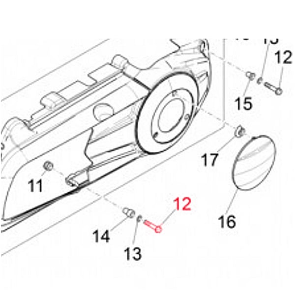 Image of Schraube Variodeckel M6x50 mm, Sechskant mit Flansch, PIAGGIO für Vespa LX/S/Primavera/Sprint/GTS Super/946 125-150ccm