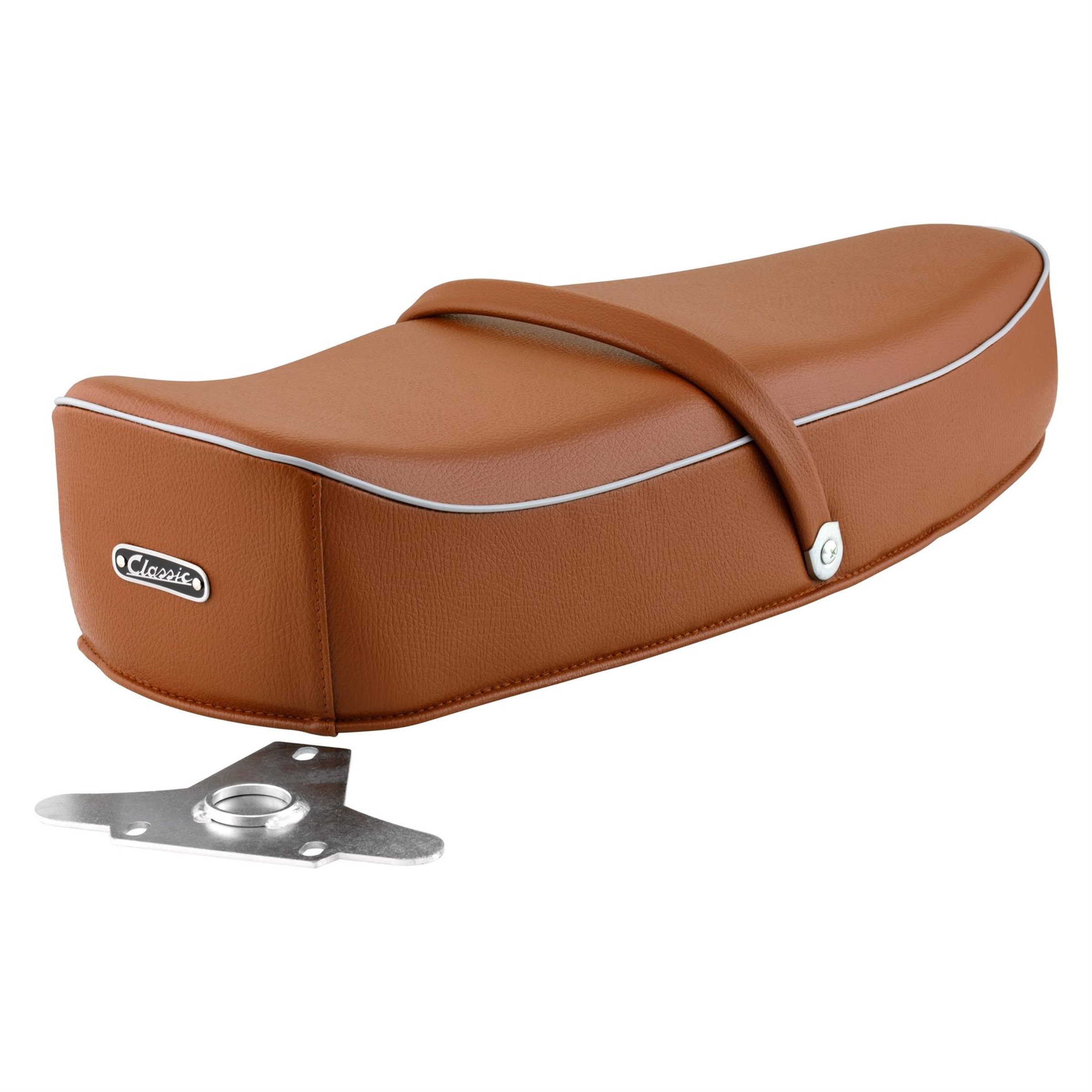 Image of Sitzbank SIP Classic Comfort braun, signalbraun RAL 8002 für Vespa 125 VNA/VNB/GT/GTR/Super/TS/150 VBA/VBB/GL/Sprint/V/Super/T4 für Vespa 125 VNA/VNB/GT/GTR/Super/TS/150 VBA/VBB/GL/Sprint/V/Super/T4