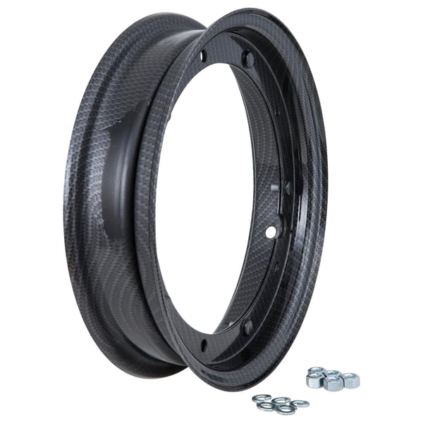 Image of Felge CARBONE Look 2.10x10 C10190 für Vespa 50-125/PV/ET3/PK/S/XL/XL2/125 GT-TS/150 GL/GS VS5T/Sprint/V/T4/Rally/PX/PE/Lusso/T5/LML Star/DLX/Deluxe 2T/4T