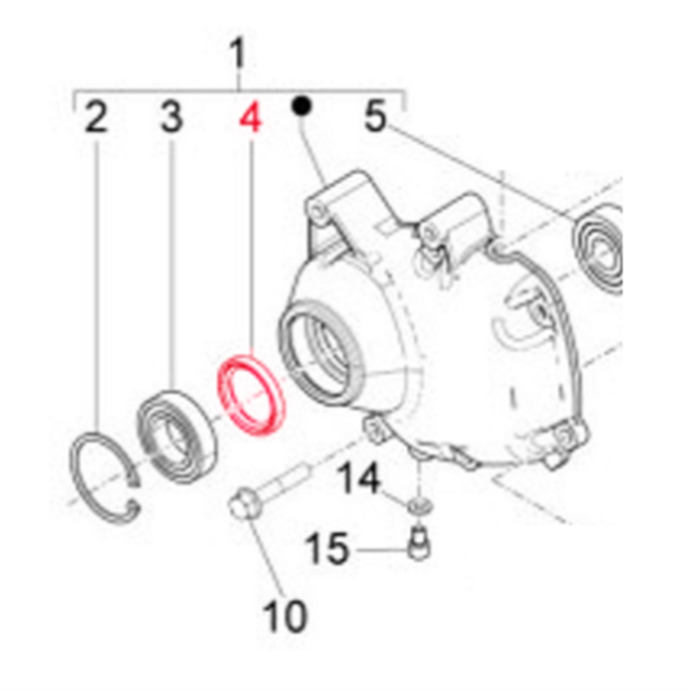 Image of Wellendichtring Antriebswelle/Getriebedeckel 38x50x7 mm, PIAGGIO für Vespa GTS/GTS Super/GTV/GT 60/GT/GT L 125-300ccm für Vespa GTS/GTS Super/GTV/GT 60/GT/GT L 125-300ccm
