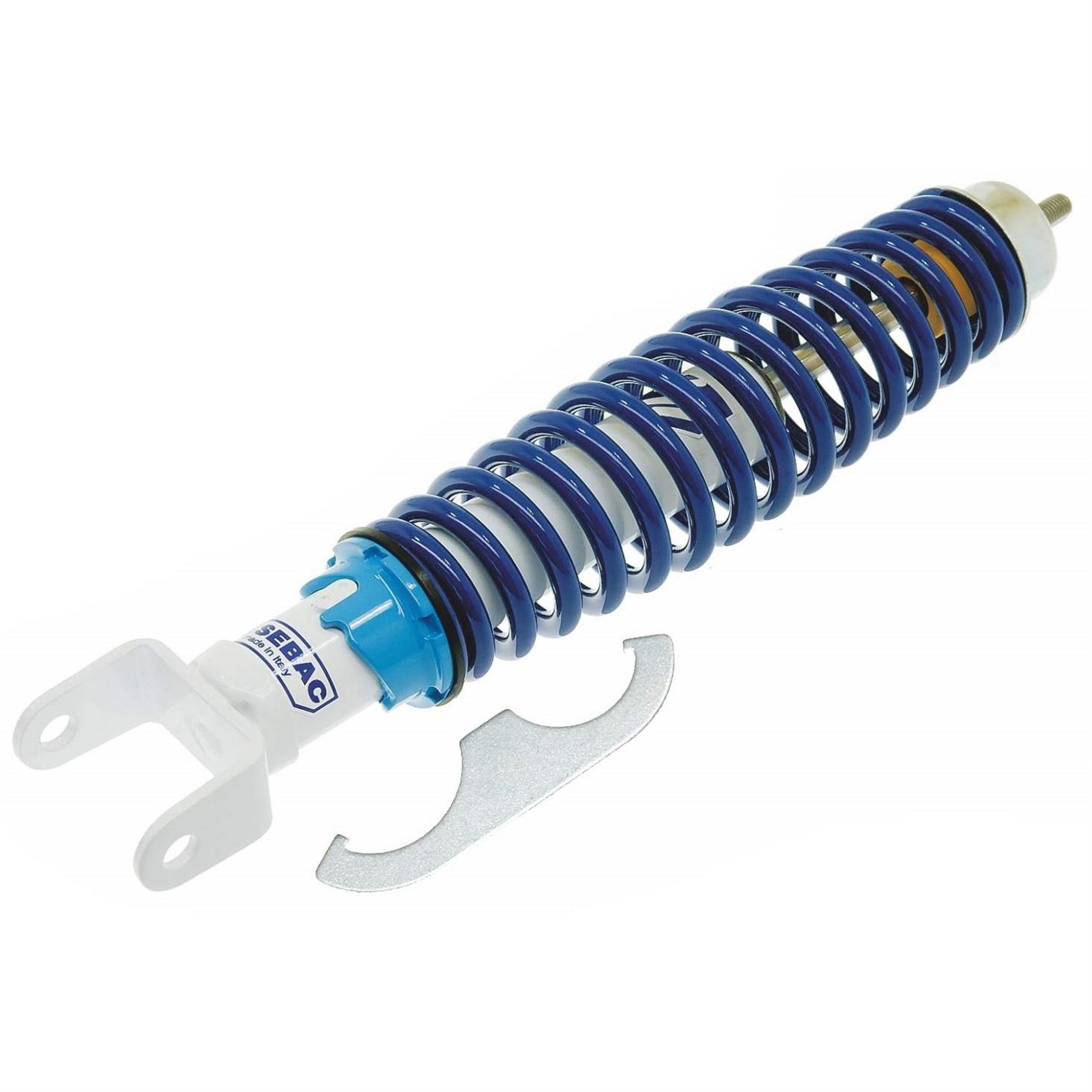 Image of Stoßdämpfer SEBAC 6033.SEB/5S hinten für Vespa 50-125/PV/ET3/125 VNB4T-TS/150 VBB2T-Super/160 GS 2°/180 SS/Rally/PX80-200/PE/Lusso/'98/MY/'11/T5 für Vespa 50-125/PV/ET3/125 VNB4T-TS/150 VBB2T-Super/160 GS 2°/180 SS/Rally/PX80-200/PE/Lusso/'98/MY/'11/T5