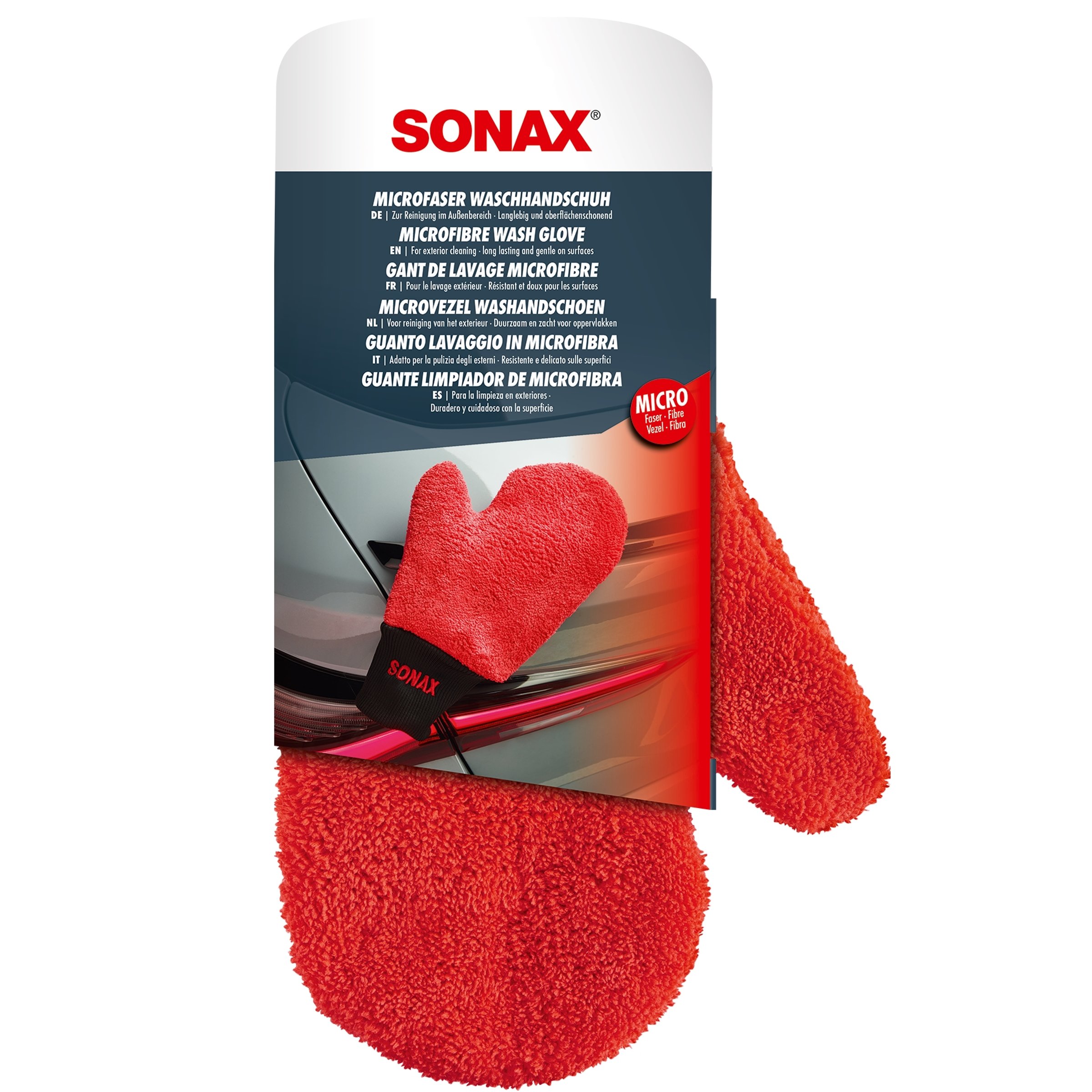 Image of Waschhandschuh SONAX Microfaser rot