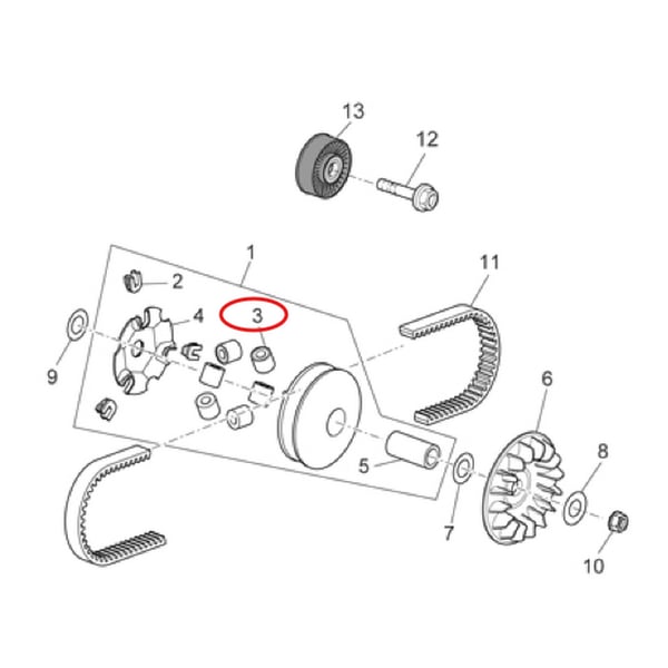 Image of Variatorrollen PIAGGIO 20x17 12gr. (1 Stück)