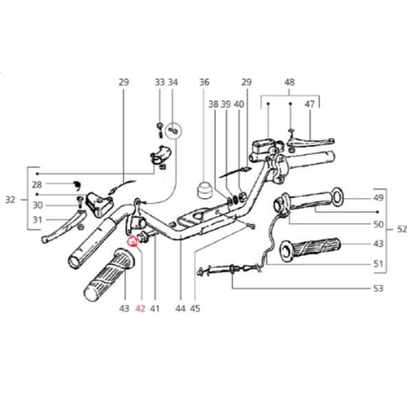 Image of Abdeckkappe PIAGGIO, Schraube Lenker, 128009 für Vespa ET2/ET4 50-150ccm
