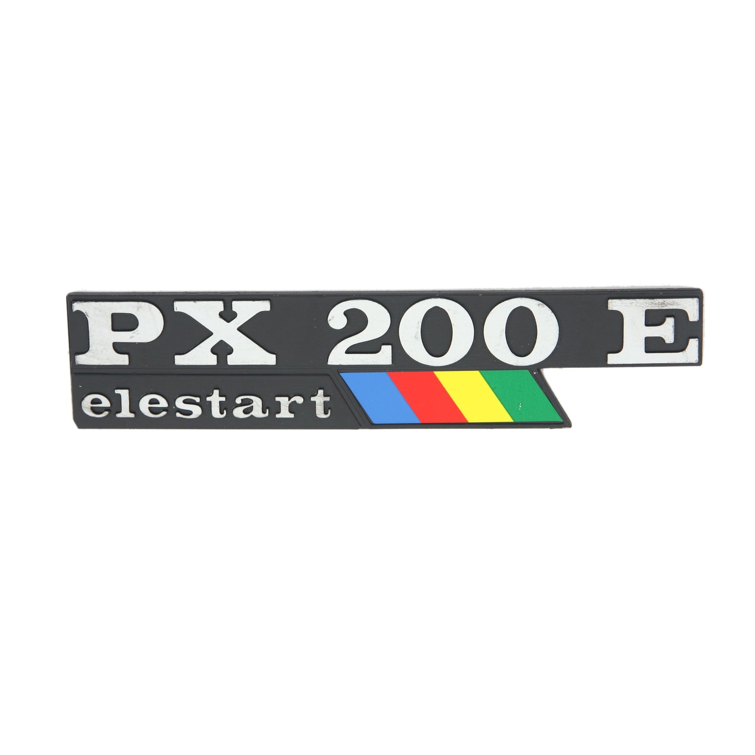 Image of Schriftzug PX200E elestart Seitenhaube links 198658 für Vespa PX200 E Lusso/EFL/Arcobaleno / Elestart für Vespa PX200 E Lusso/EFL/Arcobaleno / Elestart