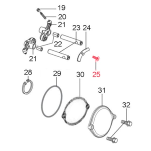 Image of Schraube Halterung, LML für LML Star 125-200 4T/Star Deluxe 125-150 4S/Speedy