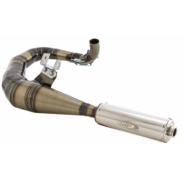 Image of Rennauspuff SIP Performance 2.0, Material: Stahl klarlackiert, Dämpfer: Edelstahl Farbe (ESD): silber für Vespa 125 GT/GTR/TS/150 GL/Sprint/V/PX80-150/PE/Lusso/Cosa 1