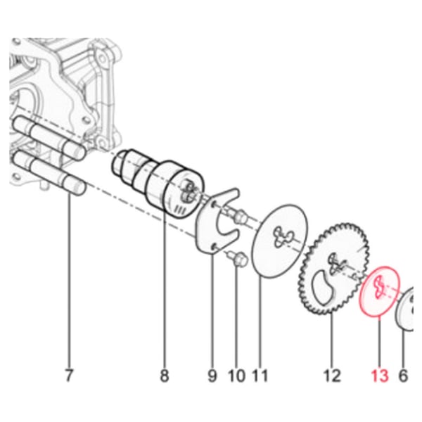 Image of Unterlegscheibe Nockenwelle, PIAGGIO für Vespa LX/LXV/S/GTS/GTS Super/GTV/GT/GT L 125ccm