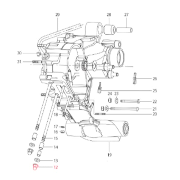 Image of Mutter M8 mm, Stehbolzen, LML für LML Star 125-150 4T/Star Deluxe 125-150 4S/Speedy