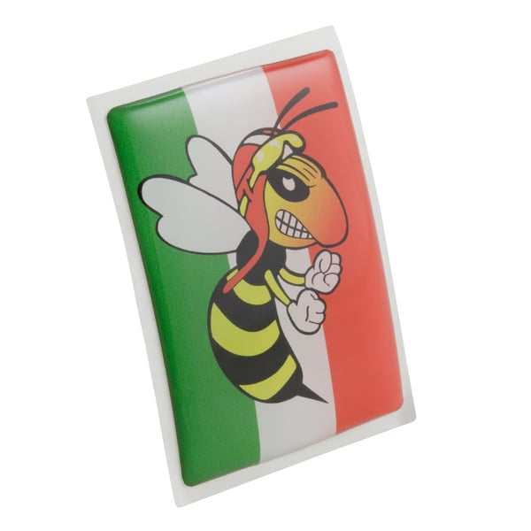 Image of Emblem "wütende Wespe" 4-Eck Kaskade für Vespa PX125-200 MY/2011 für Vespa LX/LXV/S/Primavera/Sprint/GTS/GTS Super/GTV/GT 60/GT/GT L/946 50-300ccm