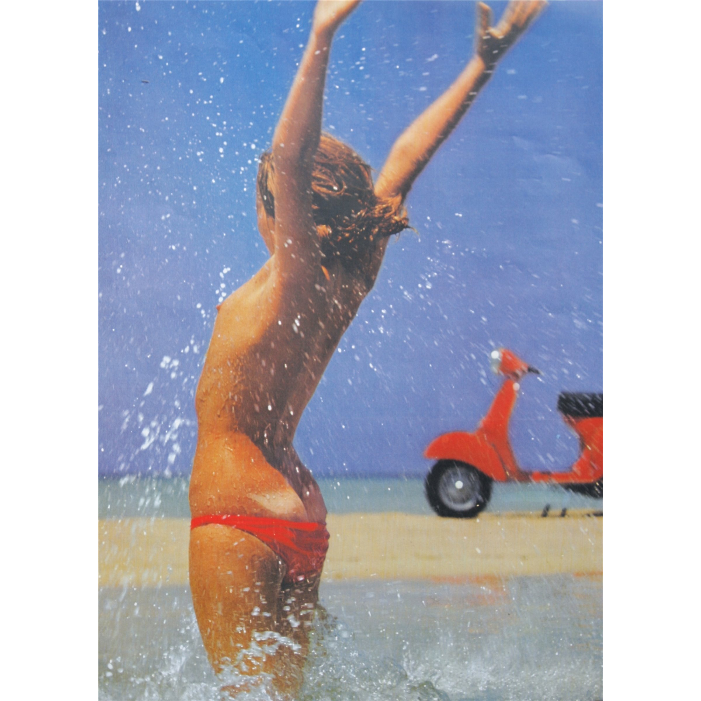 Image of Poster mit Motiv "Vespa Rally - Frau oben ohne"
