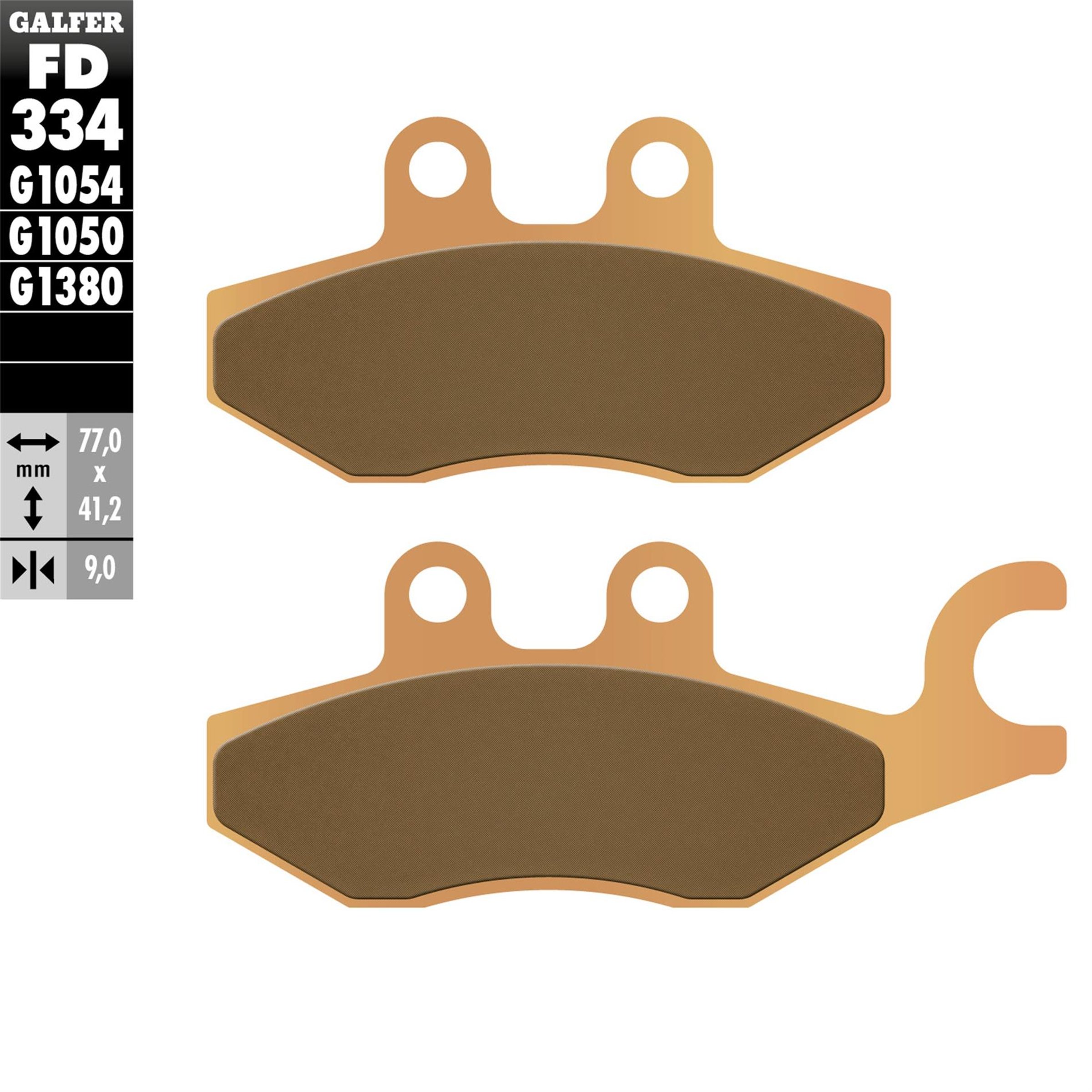 Image of Bremsbeläge GALFER Sintered S53 vorne, rechts für PIAGGIO X8/X9 Evo/X10/XEvo für PIAGGIO X8/X9 Evo/X10/XEvo