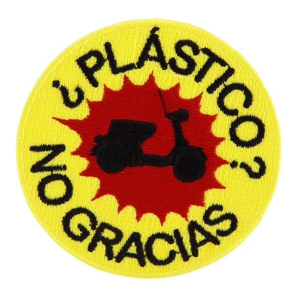 Image of Aufnäher mit Motiv "PLASTICO? NO GRACIAS"