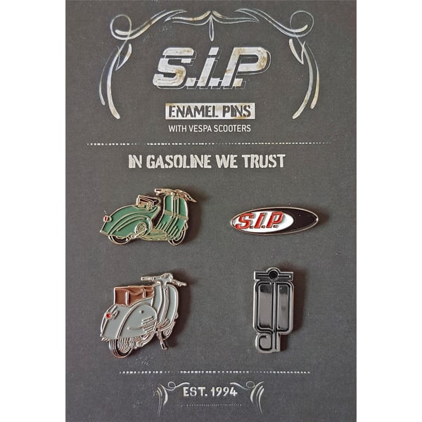Image of Pin Set SIP mit Motiv Vespa Motorroller, Vespa GS150/Vespa Lampe Unten