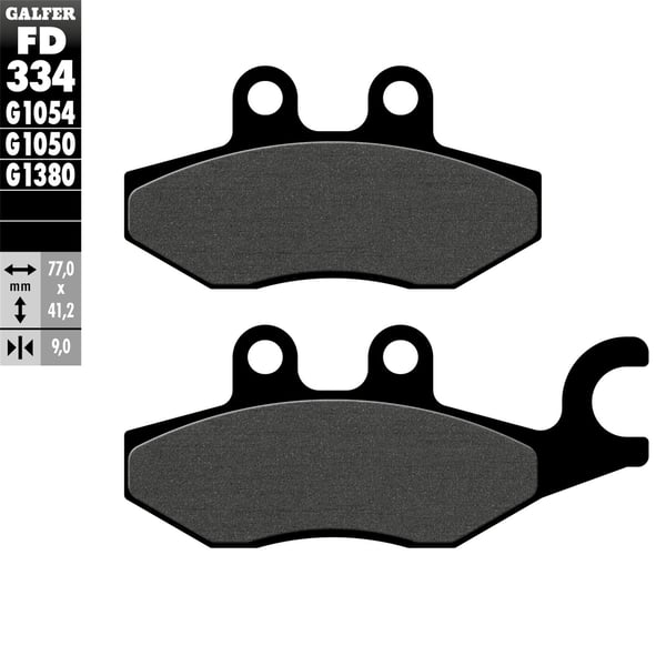 Image of Bremsbeläge GALFER Scooter S53 vorne, rechts für PIAGGIO X8/X9 Evo/X10/XEvo