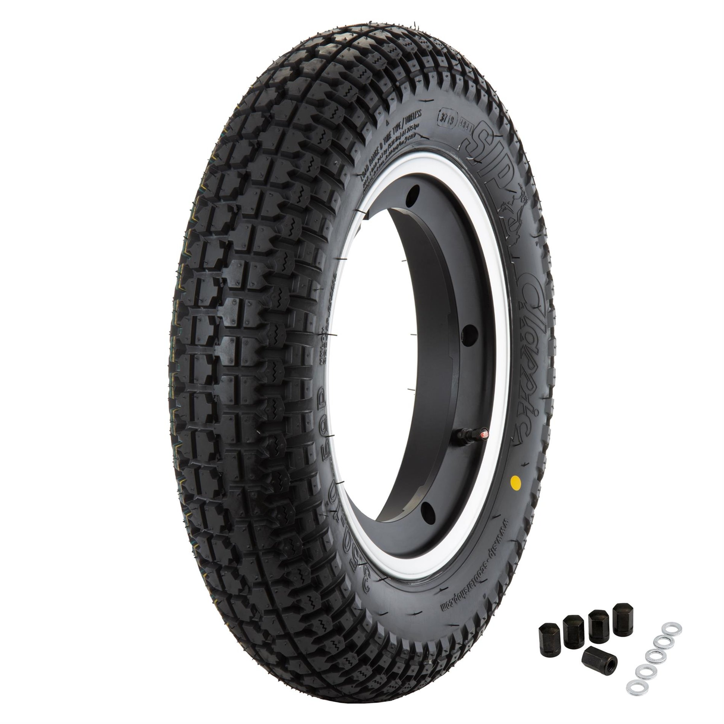 Image of Komplettrad SIP Classic 3.50-10 59P TL/TT für Vespa 125 GT/GTR/TS/150 GS VS5T/GL/Sprint/V/T4/180-200 Rally/PX80-200/PE/Lusso/`98/MY/T5/LML Star 125-200 2T/4T für Vespa 125 GT/GTR/TS/150 GS VS5T/GL/Sprint/V/T4/180-200 Rally/PX80-200/PE/Lusso/`98/MY/T5/LML 