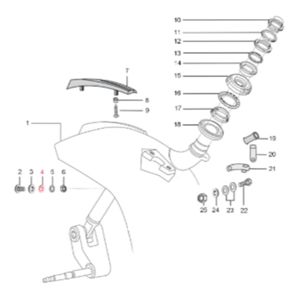 Image of Unterlegscheibe M5x14x1,0 mm, LML für LML Star 125-200 2T/4T/Star Deluxe 125/II Automatica/CVT