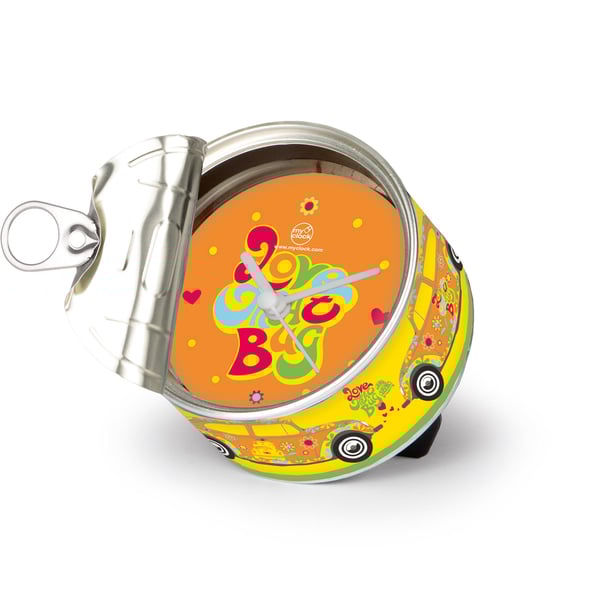 MyClock™ - die tolle Uhr in der Konservendose VW Collection mit Motiv VW Käfer 