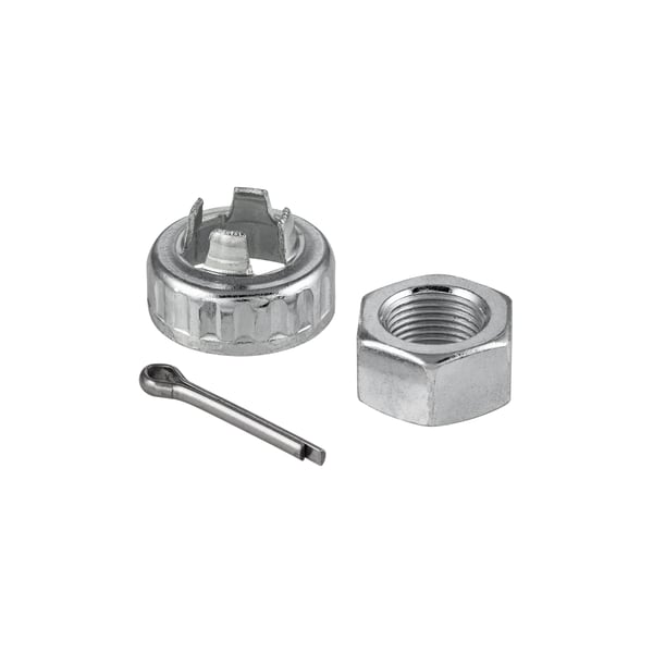 Image of Kit Mutter/Sicherungskorb/Splint M16x1,25 mm, Bremstrommel hinten, CIF für Vespa 50 S 3°/Special V5B3T 2°/90 3°/100 2°/125 PV 2°/ET3 2°/PK50/S/SS/XL/2/FL/HP/N/Rush/PK80-125S/PK125/ETS/N/XL/XL2//PX80-150 E 2°/P150S 2°/P200E 2°/PX80-200 E Lusso/'98/MY/'11/T