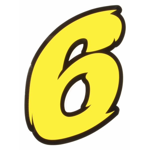 Image of Aufkleber mit Motiv Startnummer "5"